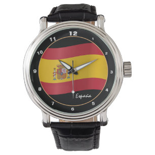 España Time & Spanish Flag / Spanien Armbanduhr