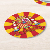 Espana-Wappen Runder Pappuntersetzer (Angewinkelt)