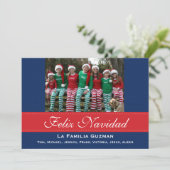 Español Feliz Navidad / Spanische Weihnachtszeit Einladung (Stehend Vorderseite)