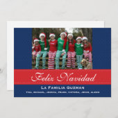 Español Feliz Navidad / Spanische Weihnachtszeit Einladung (Vorne/Hinten)