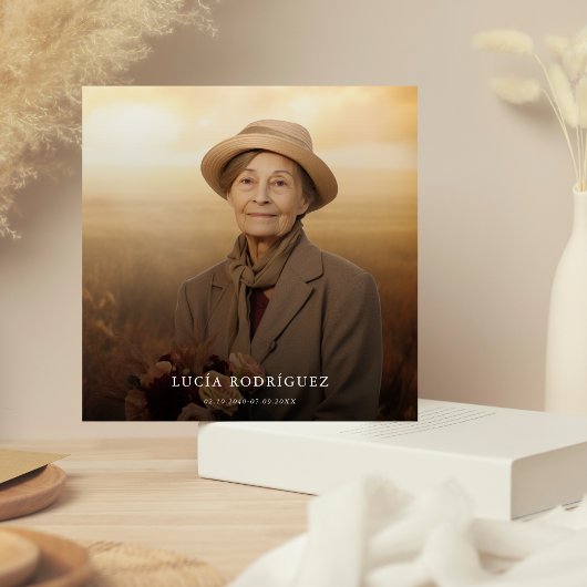 Espanol-Gedenkdienst | Spanisches Foto Beerdigung Einladung