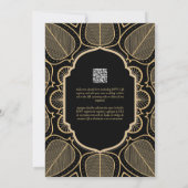 Espanol Invitación Boda Elegante Black Gold Weddin Einladung (Rückseite)