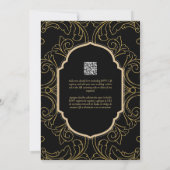 Espanol Invitación Boda Elegante Black Gold Weddin Einladung (Rückseite)