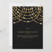 Espanol Invitación Boda Elegante Black Gold Weddin Einladung (Rückseite)