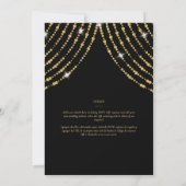Espanol Invitación Boda Elegante Black Gold Weddin Einladung (Rückseite)