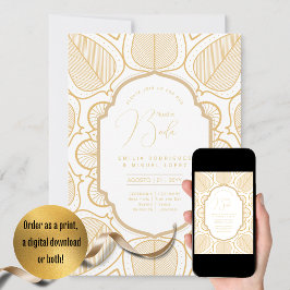 Espanol Invitación Boda Elegante White Gold Weddin Einladung