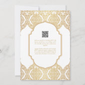 Espanol Invitación Boda Elegante White Gold Weddin Einladung (Rückseite)