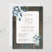Espanol Invitación de Boda Floral Wedding Rustic I Einladung (Vorderseite)