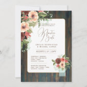 Espanol Invitación de Boda Floral Wedding Rustic I Einladung (Vorderseite)