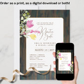 Espanol Invitación de Boda Floral Wedding Rustic I Einladung