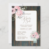 Espanol Invitación de Boda Floral Wedding Rustic I Einladung (Vorderseite)