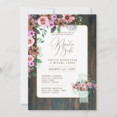 Espanol Invitación de Boda Floral Wedding Rustic I Einladung (Vorderseite)