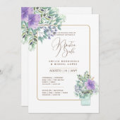 Espanol Invitación de Boda Floral Wedding Rustikal Einladung (Vorne/Hinten)