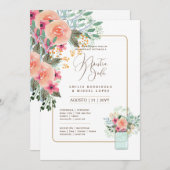 Espanol Invitación de Boda Summer Floral Wedding I Einladung (Vorne/Hinten)