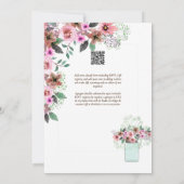 Espanol Invitación de Boda Summer Floral Wedding I Einladung (Rückseite)