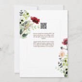 Espanol Invitación de Boda Summer Floral Wedding I Einladung (Rückseite)