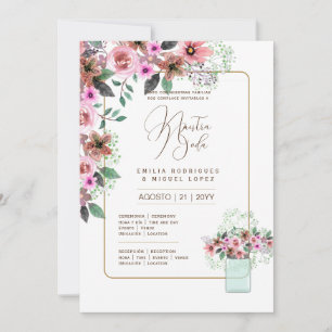 Espanol Invitación de Boda Summer Floral Wedding I Einladung
