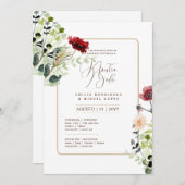 Espanol Invitación de Boda Summer Floral Wedding I Einladung (Vorne/Hinten)