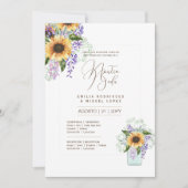 Espanol Invitación de Boda Summer Floral Wedding I Einladung (Vorderseite)