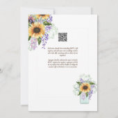 Espanol Invitación de Boda Summer Floral Wedding I Einladung (Rückseite)