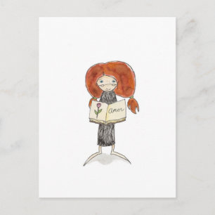 Español Libro de Amor Postcard Postkarte