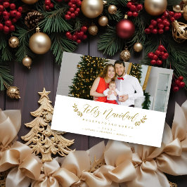 Español Moderna Tipografía Feliz Navidad Foto