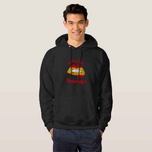 Espanol Princessa Lips Spanish Flag Spanish Pride Hoodie (Vorne ganz)