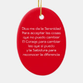 Español Serenity Gebet Angel Ornament Pendant (Hinten)