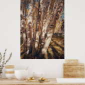 Espenwald-Herbstlandschaft Poster (Küche)