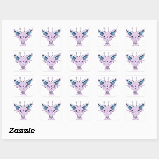 Espeon Evolution Purple Psychic Pokemon Sticker |  (Blatt)