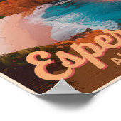 Esperance Australia Illustration Travel Art Retro Poster (Ecke)