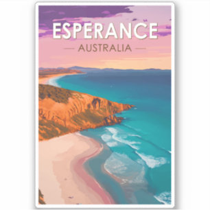 Esperance Australia Travel Art Vintag Aufkleber