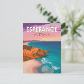 Esperance Australia Travel Art Vintag Postkarte (Stehend Vorderseite)