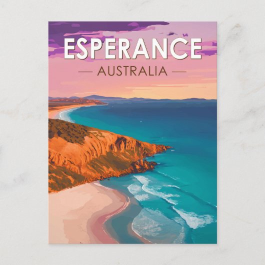 Esperance Australia Travel Art Vintag Postkarte (Vorderseite)