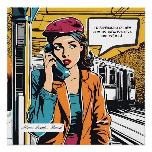 Esperando o Trêm - Minas Gerais, Brasil Poster (Vorderseite)