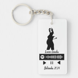 Esperando un bebe schlüsselanhänger