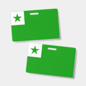 Esperanto-Abzeichen Ausweis (Vorder- & Rückseite)
