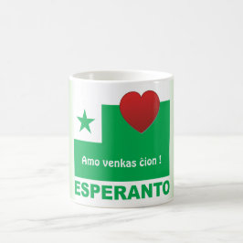 Esperanto / "Amo venkas resonion", Kaffeetasse