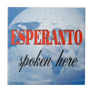 Esperanto, das hier gesprochen wird fliese