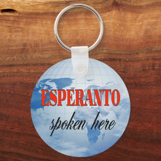 Esperanto, das hier gesprochen wird schlüsselanhänger (Vorderseite)