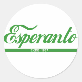 Esperanto ekde 1887 runder aufkleber