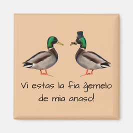 Esperanto: Estas VI La-fia Ĝemelo de Mia anaso! Magnet