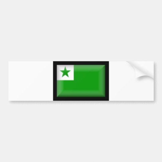 Esperanto-Flagge Autoaufkleber (Vorne)