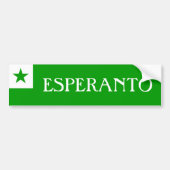 Esperanto-Flagge Autoaufkleber (Vorne)