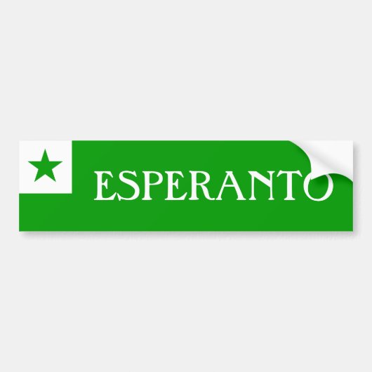 Esperanto-Flagge Autoaufkleber (Vorne)