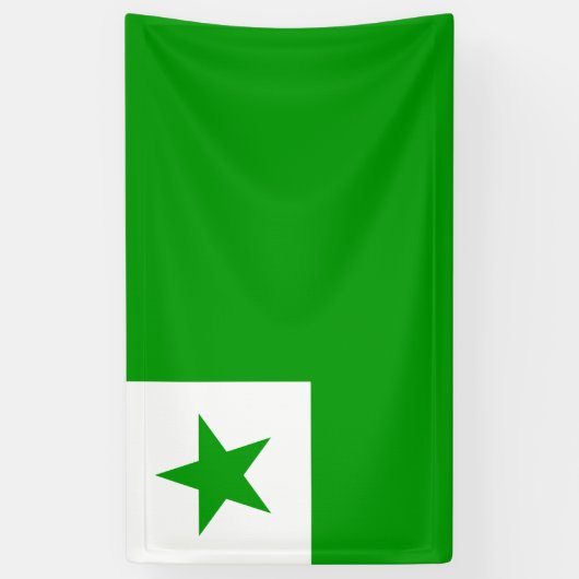 Esperanto-Flagge Banner (Vertikal)