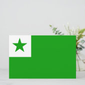 Esperanto-Flagge Briefpapier (Stehend Vorderseite)