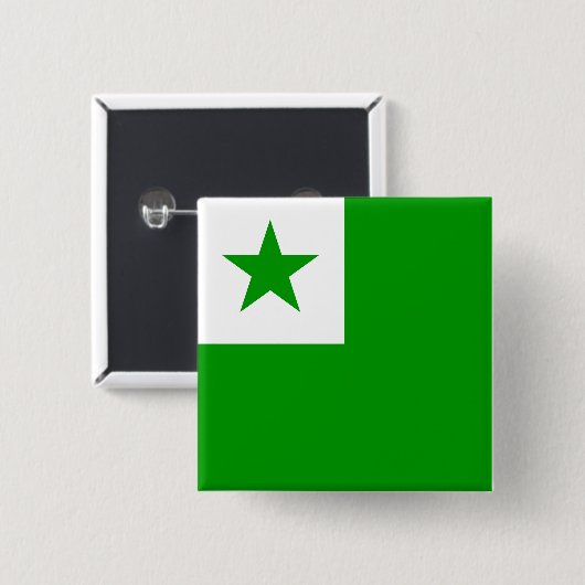 Esperanto-Flagge Button (Vorne & Hinten)