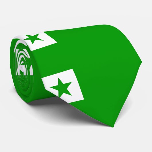 Esperanto-Flagge Krawatte (Gerollt)