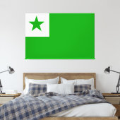 Esperanto-Flagge Leinwanddruck (Insitu (Schlafzimmer))